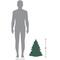 2ft. Pre-Lit Slim White Artificial Christmas Tree, Green Lights
